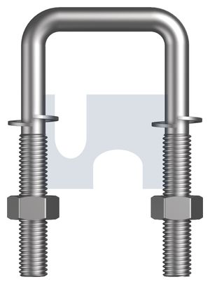 U BOLT GAL SQUARE KIT M10 X 24 X 60